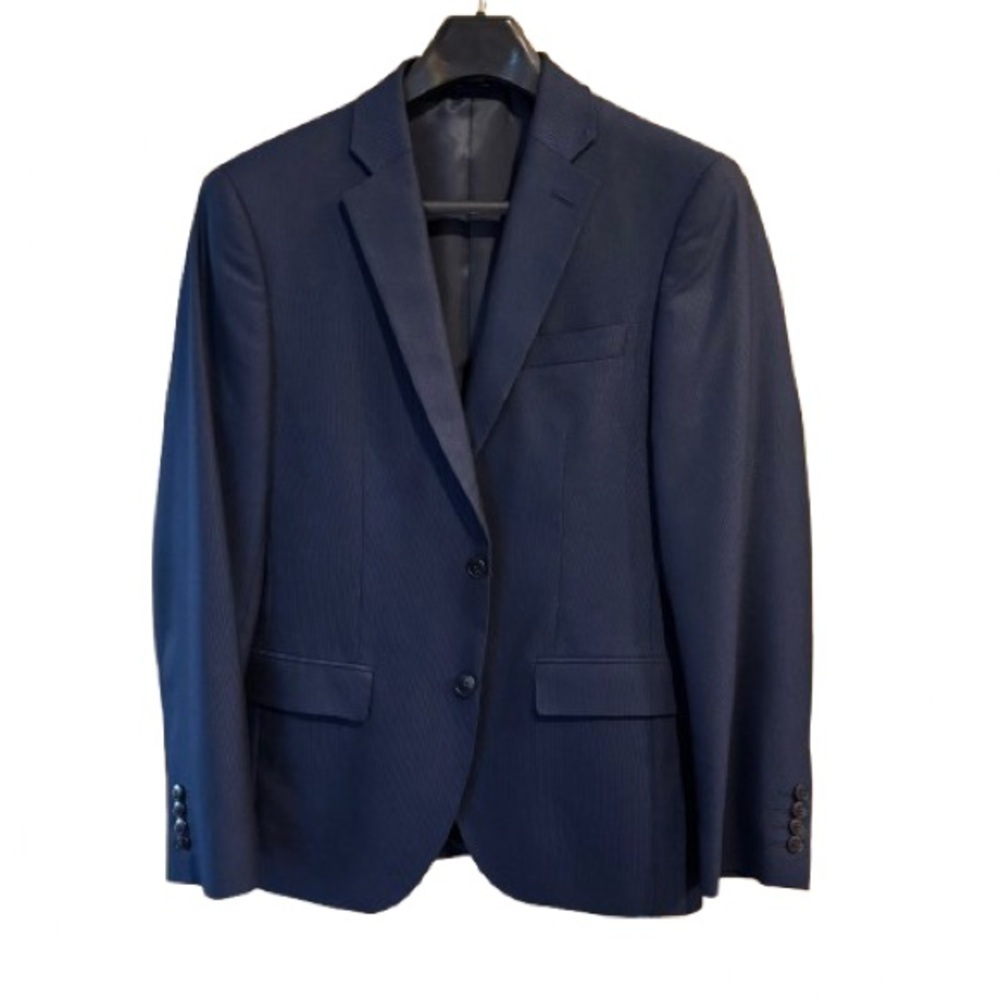 JF J.Ferrar Mens Navy Blazer Size 38 Short Slim Fit